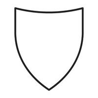 Flat Shield Icon Clean Line Art Style vector