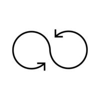 Artistic Direction Arrow Icons in Line Art Form vector