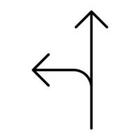 Straightforward Direction Arrow Line Symbol vector