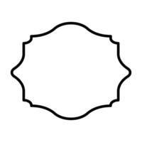 Elegant Label Frame Line Icons for Modern Designs vector