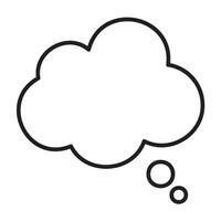 Flat Line Art Speech Bubble Design vector