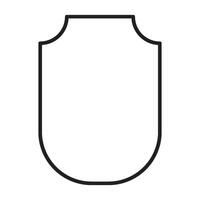 Minimalist Shield Icon - Black Outline Design 003 vector