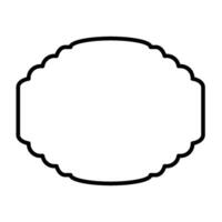 Timeless Label Frame Line Art Icon vector