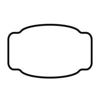 Scalable Frame Icons with Sleek Label Shape vector