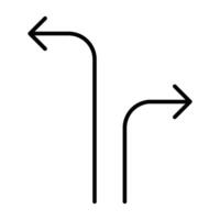 Modern Thin-Line Direction Arrow Icons vector