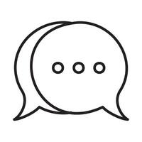 Clean and Simple Speech Bubble Line Graphic vector