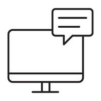 Speech Bubble Icons in Line Style vector