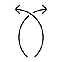 Stylish Line Icons for Directional Arrow vector