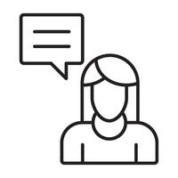 Stylized Line Icons for Speech Bubbles vector