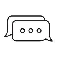 Minimalist Speech Bubble Line Icon vector