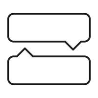 Speech balloons icon, line style vector