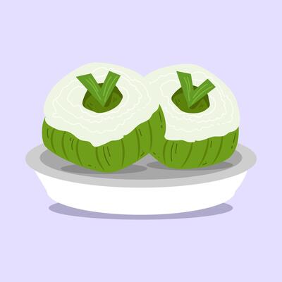 Putri Ayu Illustration Traditional Cake
