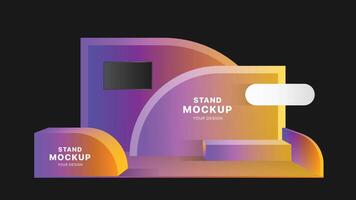 Booth Stand Event Exhibition Template Basic vector