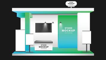 Booth Stand Event Exhibition Mockup Minimal vector