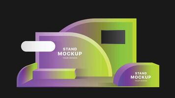 Booth Stand Event Exhibition Mockup Template vector