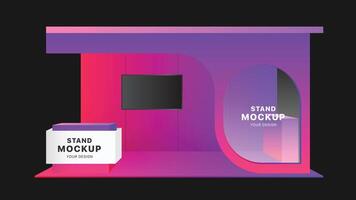 Booth Stand Event Exhibition Editable Template vector