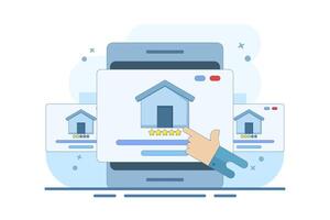 the concept of choosing a new home based on budget, income, or lifestyle. think wisely, choose different house variants, calculate home affordability. Flat illustration. vector