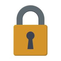 Padlock icon. Flat illustration of padlock icon for web design vector