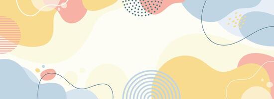 Hand drawn banner and cover frame background.abstract shapes. vector