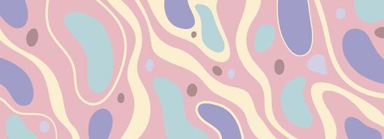 Hand drawn line and shapes frame background. vector