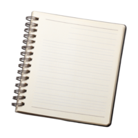 An open notebook with a spiral bound page png
