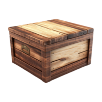 A wooden box with a lid on it png