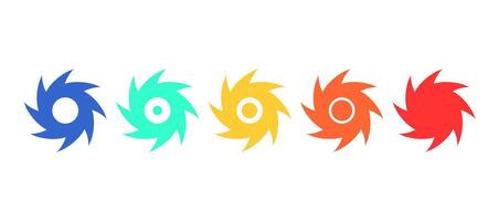 Hurricane disaster symbol design in set. Illustration for information, education, warning, graphics vector