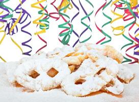 A pile of powdered sugar and a bunch of confetti photo