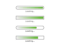 Collection Loading bar status icon. illustration. Set of loaded icons. Download progress. Donload or Upload. vector