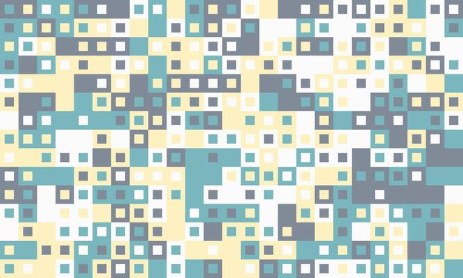 Symmetrical cube grid with vibrant, ornate colors. A beautiful geometric pattern suited for posters, fabric, or material design with a modern, textured appeal.