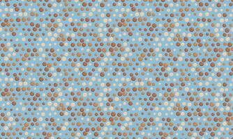 Round dotted pattern with geometric simplicity. Ideal for textile fabrics, wallpaper, or poster prints. Abstract design for seamless backgrounds. vector