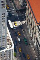 Aerial view of Manhattan streets photo