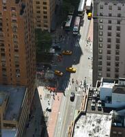 Aerial view of Manhattan streets photo