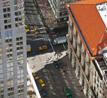 Aerial view of Manhattan streets photo