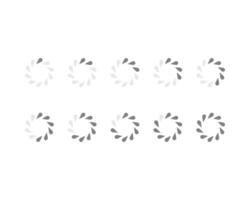 Collection Loading bar status icon. illustration. Set of loaded icons. Download progress. Donload or Upload. vector