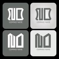 NO polygon, hexagon, flat and simple letter logo set in one artboard. NO minimalist and classic logo. vector