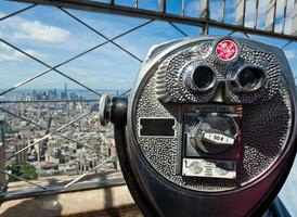 Coin operated binoculars on Empire State Building photo