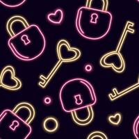 Illustration with a lock, a key and hearts. vector