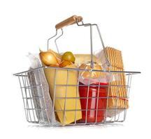 The shopping basket with various food photo