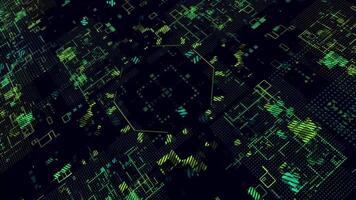 HUD background animation, animated futuristic user interface, digital tech background suitable for visualization of holograms, science fiction, circuit boards, cyberspace and computer systems. video