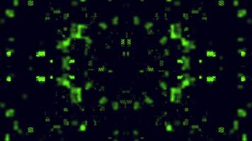 Digital green cyberspace tunnel animation, animated futuristic interface for data transfer technology, high speed connection, and electronic circuit board concept. video