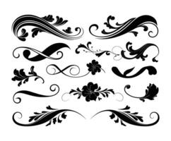 Soft Curves Silhouette Collection Template vector