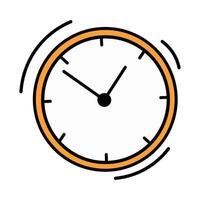 Classic Round Wall Clock Showing Time vector