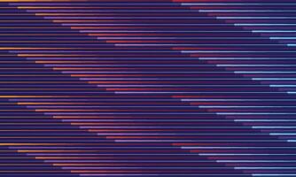 Abstract colourful horizontal seamless speed lines on dark blue background , Technology style background vector