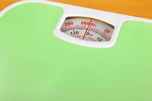 Green bathroom scale photo