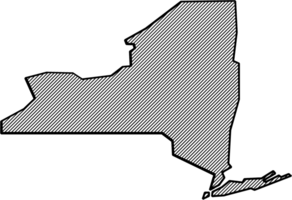 hatch line drawing of new york state map. png