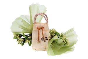 Favor with tulle and satin. photo