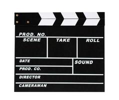 Blank movie production clapper board photo