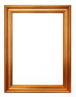Golden picture frame baroque style. photo