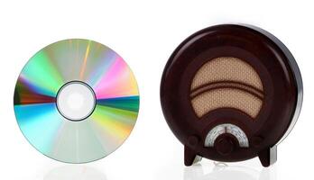 Vintage Radio and compact disk photo